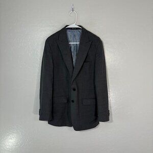 Nigel Curtiss Blazer Mens 50 (40) Gray Wool Two Button Suit Jacket Ari Emanuel